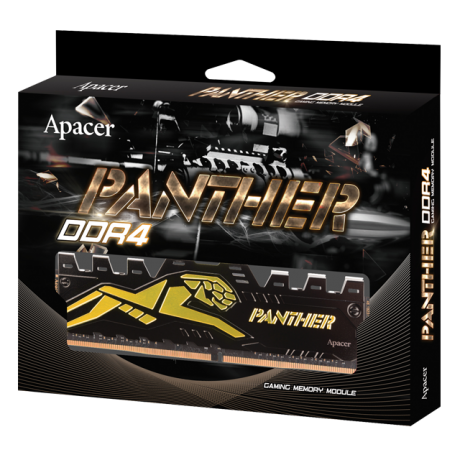 Apacer Panther Black-Gold 8GB 1x8GB 3200MHz CL16 DDR4 Gaming Ram (AH4U08G32C28Y7GAA-1)