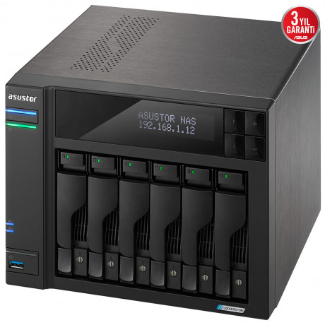 ASUSTOR AS6706T INTEL N5105 6 YUVALI 8GB DDR4 DEPOLAMA UNITESI