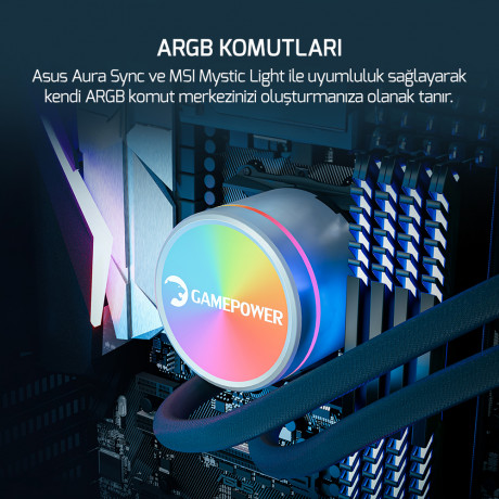 GAMEPOWER SKADI V2 240 AIO ARGB LIQUID COOLING