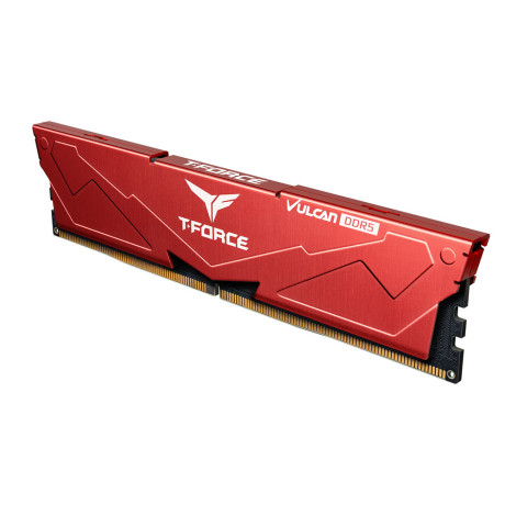 Team T-Force Vulcan Red 16GB 1x16GB 6000Mhz DDR5 CL38 Gaming Ram (FLRD516G6000HC38G01)